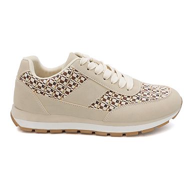 Yoki Women's Lace Up Low Top Sneakers'