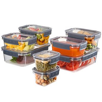 Sorbus 16 pc Airtight Clear Plastic Food Storage Containers with Lids - BPA Free, Leak Proof