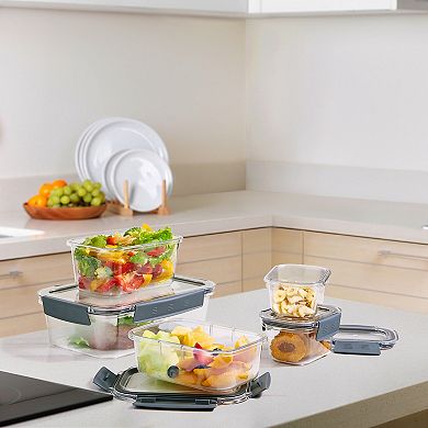 Sorbus 16Pc Airtight Clear Plastic Food Storage Containers with Lids - BPA Free, Leak Proof