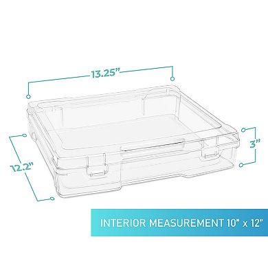 Sorbus 6 Thick 10"x12" Clear Storage Cases - Snap Closure, Ideal for Board Games, Crafts, and more