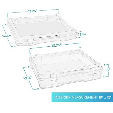 Sorbus 9 Variety Size Clear Storage Cases - Snap Closure, Ideal for Board Games, Crafts, and more