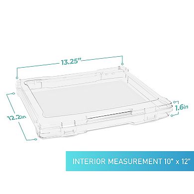 Sorbus 6 Thin 10"x12" Clear Storage Cases - Snap Closure, Ideal for Board Games, Crafts, and more