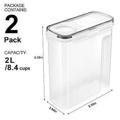 Sorbus Clear 2-Pack Airtight Coffee Bean Storage Container Set with Lids - Keeps Coffee Beans Fresh