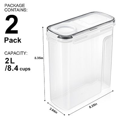 clear　2個セット Sorbus Clear 2-Pack Airtight Coffee Bean Storage Container Set
