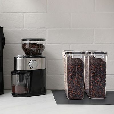 clear　2個セット Sorbus Clear 2-Pack Airtight Coffee Bean Storage Container Set