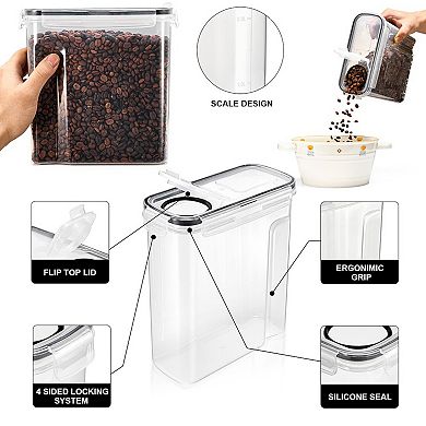 Sorbus Clear 2-Pack Airtight Coffee Bean Storage Container Set with Lids - Keeps Coffee Beans Fresh