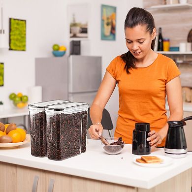 Sorbus Clear 2-Pack Airtight Coffee Bean Storage Container Set with Lids - Keeps Coffee Beans Fresh
