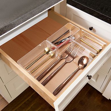 Sorbus 4-Piece Kitchen Drawer Organizer Set - Great for storing Utensils, Silverware, and More