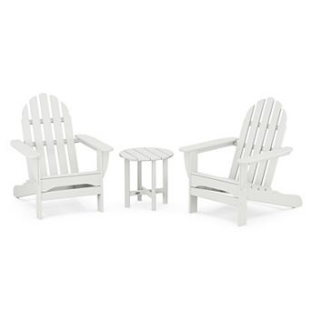 POLYWOOD Classic Adirondack 3 pc Table and Chairs Set