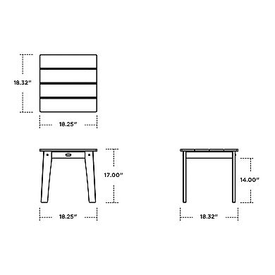 POLYWOOD Lakeside Square End Table