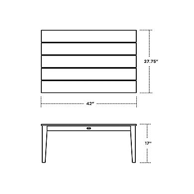 POLYWOOD Newport 28" x 42" Coffee Table