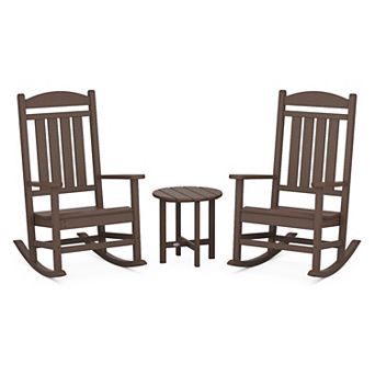 POLYWOOD Presidential 3 pc Rocking Chairs and Table Set