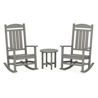 POLYWOOD Presidential 3 pc Rocking Chairs and Table Set