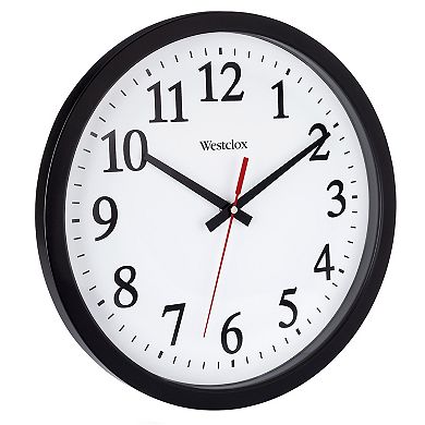 Westclox 14 in. Black Electric Wall Clock