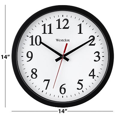 Westclox 14 in. Black Electric Wall Clock