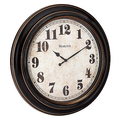Westclox Large Bronze Traditional Wall Clock