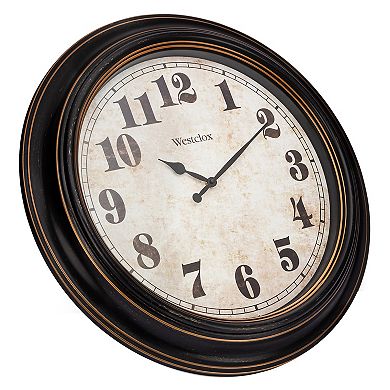 Westclox Large Bronze Traditional Wall Clock