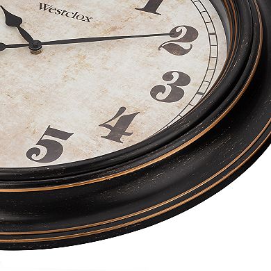 Westclox Large Bronze Traditional Wall Clock