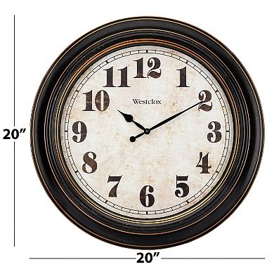 Westclox Large Bronze Traditional Wall Clock