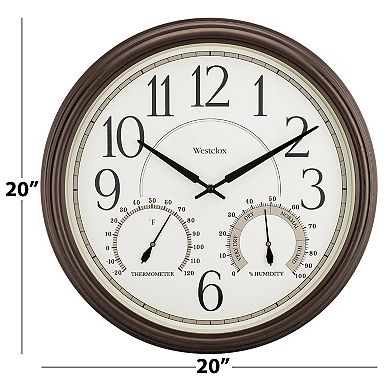 Westclox Indoor & Outdoor Round Wall Clock