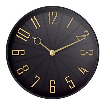 Westclox 12 in Black Modern Wall Clock
