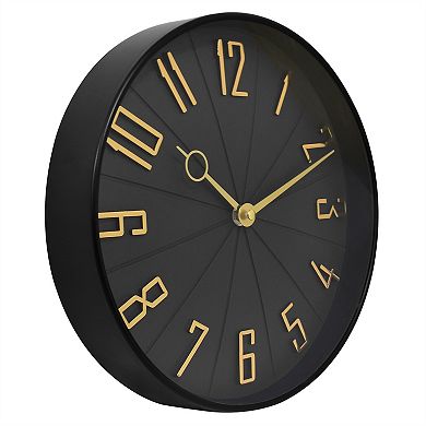 Westclox 12 in. Black Modern Wall Clock
