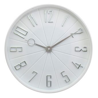 Westclox 12 in White Raised Number Wall Clock