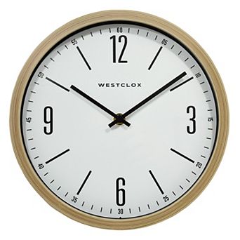 Westclox 10 in Woodgrain Finish Wall Clock
