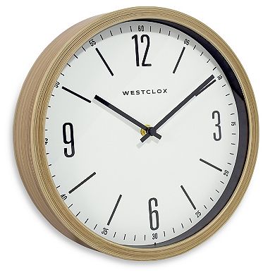 Westclox 10 in. Woodgrain Finish Wall Clock