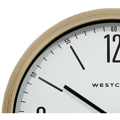 Westclox 10 in. Woodgrain Finish Wall Clock