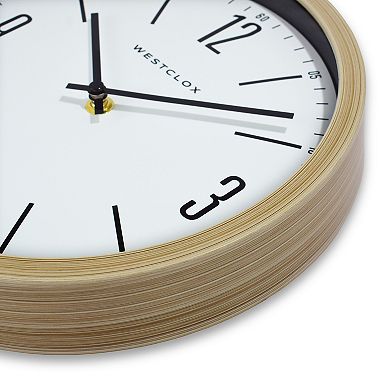 Westclox 10 in. Woodgrain Finish Wall Clock