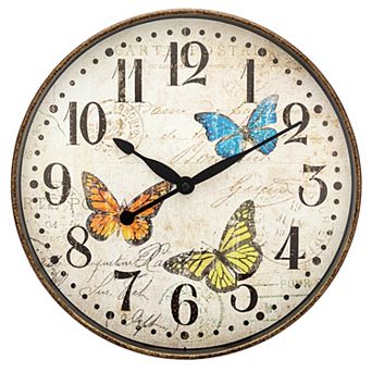 Westclox 12 in Butterfly Wall Clock