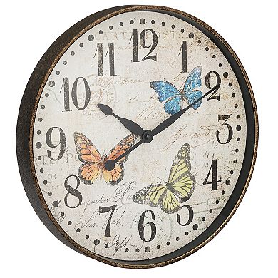 Westclox 12 in. Butterfly Wall Clock
