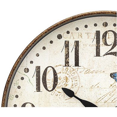 Westclox 12 in. Butterfly Wall Clock