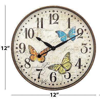 Westclox 12 in. Butterfly Wall Clock