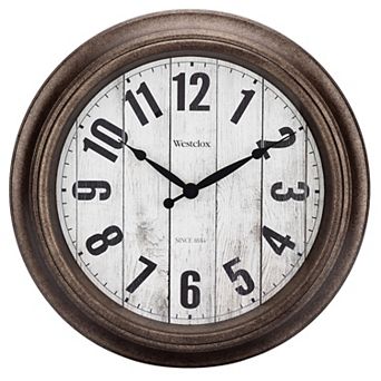 Westclox 15.5 in Antique Bronze Wall Clock