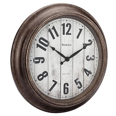 Westclox 15.5 in. Antique Bronze Wall Clock