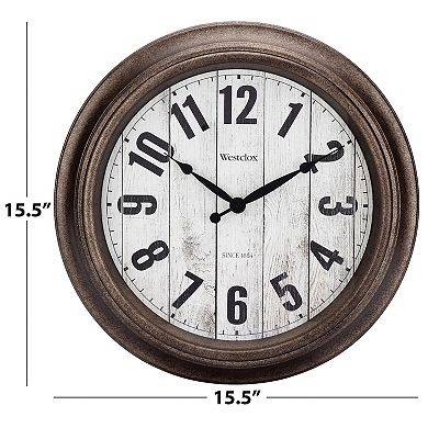 Westclox 15.5 in. Antique Bronze Wall Clock