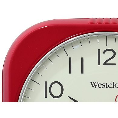 Westclox 9.5 in. Red Square Retro Wall Clock