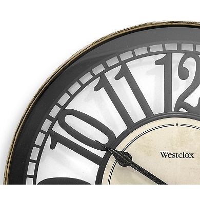 Westclox 12 in. Bronze Open Round Wall Clock