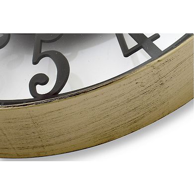 Westclox 12 in. Bronze Open Round Wall Clock