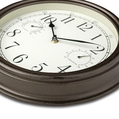 Westclox 12 in. Indoor & Outdoor Wall Clock