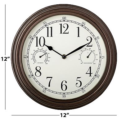 Westclox 12 in. Indoor & Outdoor Wall Clock