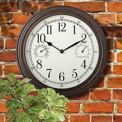 Westclox 12 in. Indoor & Outdoor Wall Clock