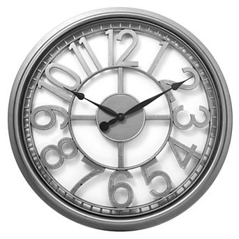 Westclox Large Open Silver Wall Clock