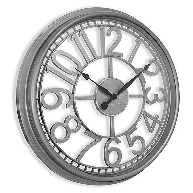 Westclox Large Open Silver Wall Clock