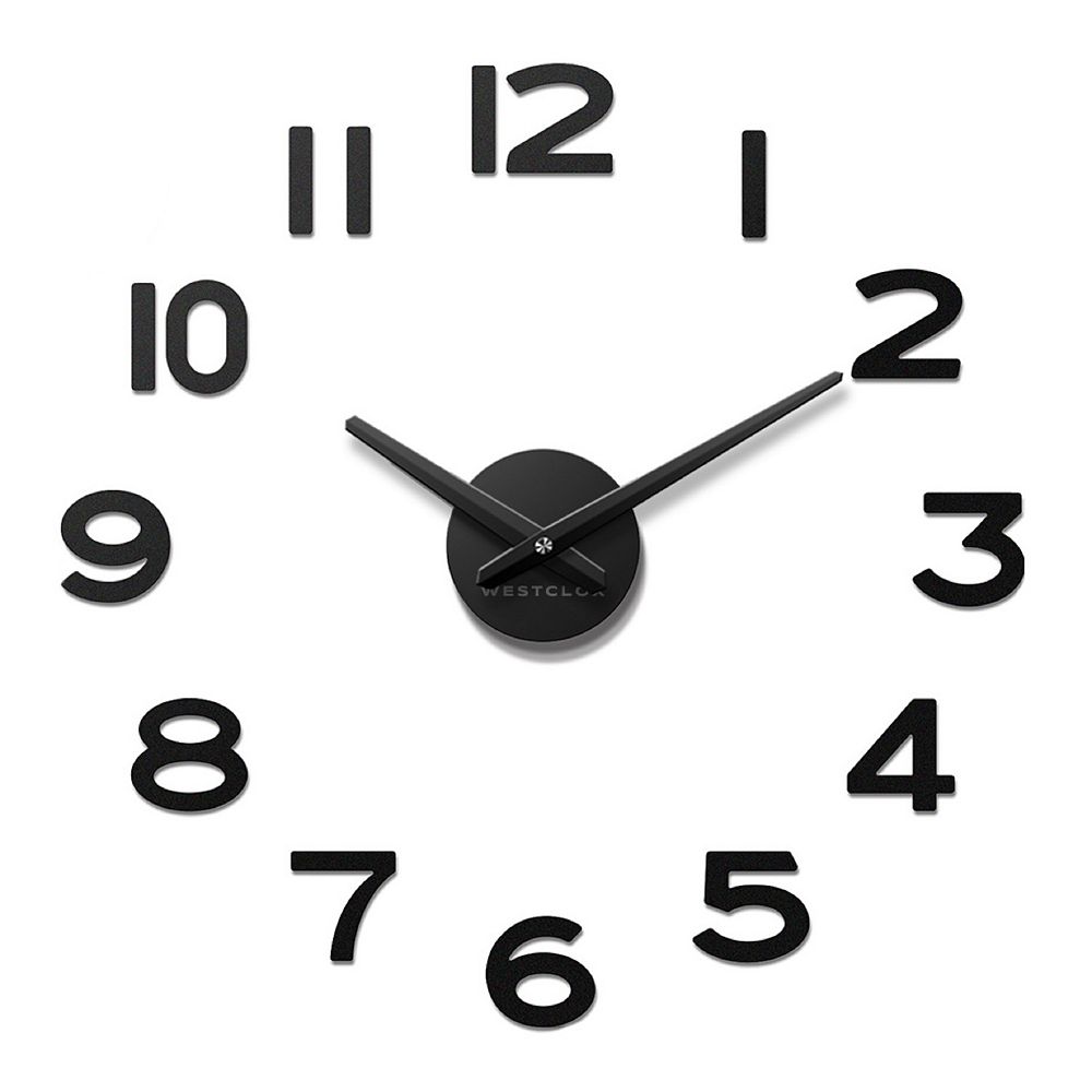 Westclox Black Floating Numbers Wall Clock