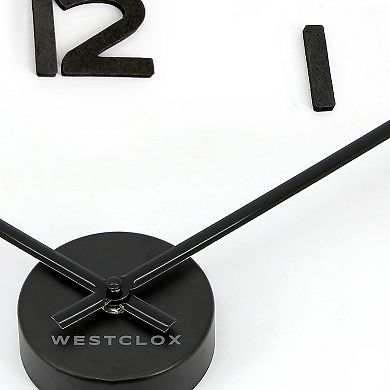 Westclox Black Floating Numbers Wall Clock