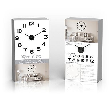 Westclox Black Floating Numbers Wall Clock