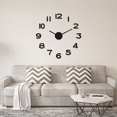 Westclox Black Floating Numbers Wall Clock